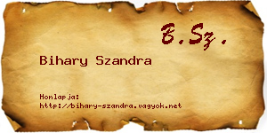 Bihary Szandra névjegykártya